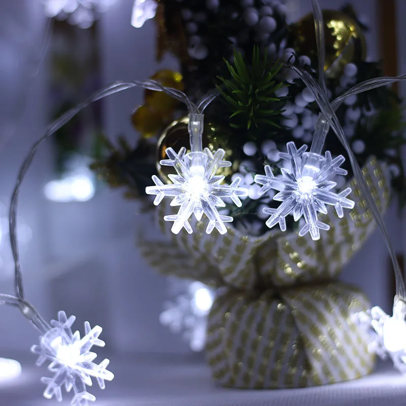 

1M/3M Fairy Lights Christmas Tree Decoration Snowflake String Lights Wedding Decoration Led Lights New Year Xmas Garden Garland