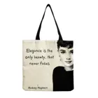 Одри Хепберн, цитаты, искусственная льняная вместительная сумка-тоут через плечо с надписью, женская сумка для покупок с индивидуальным рисунком