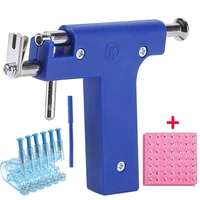 earrings nose ring piercing gun with ear stud ear navel belly piercing tool healthy safety sterile gun with 98pcs ear studs kit