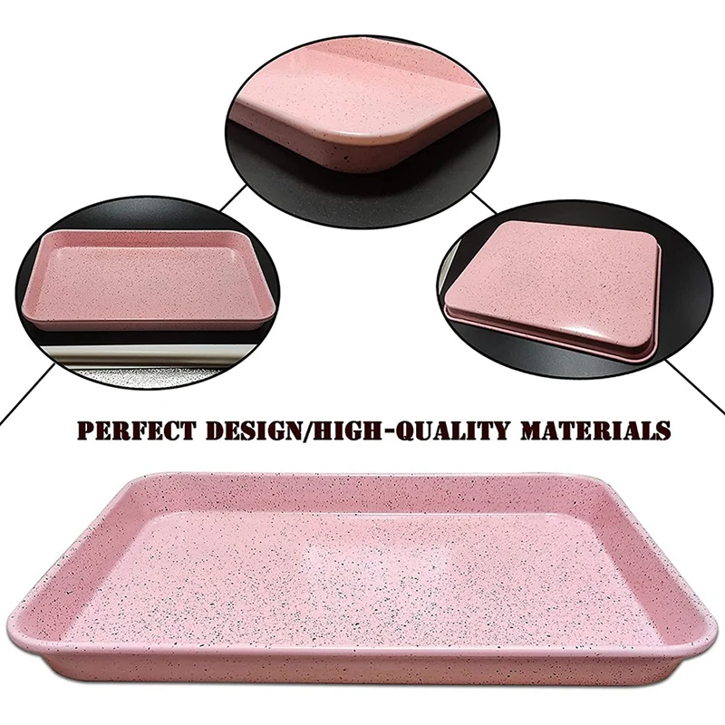 

Mini Black Spot Baking Pan Oven Baking Pan Non-Stick Stainless Steel Biscuit Pan Home Kitchen Cooking Pink
