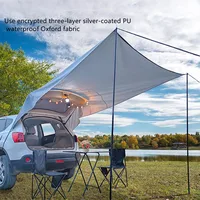 Car Shelter Shade Camping Side Car Roof Top Tent Awning Waterproof UV Portable Camping Tent Automobile Rooftop Rain Canopy