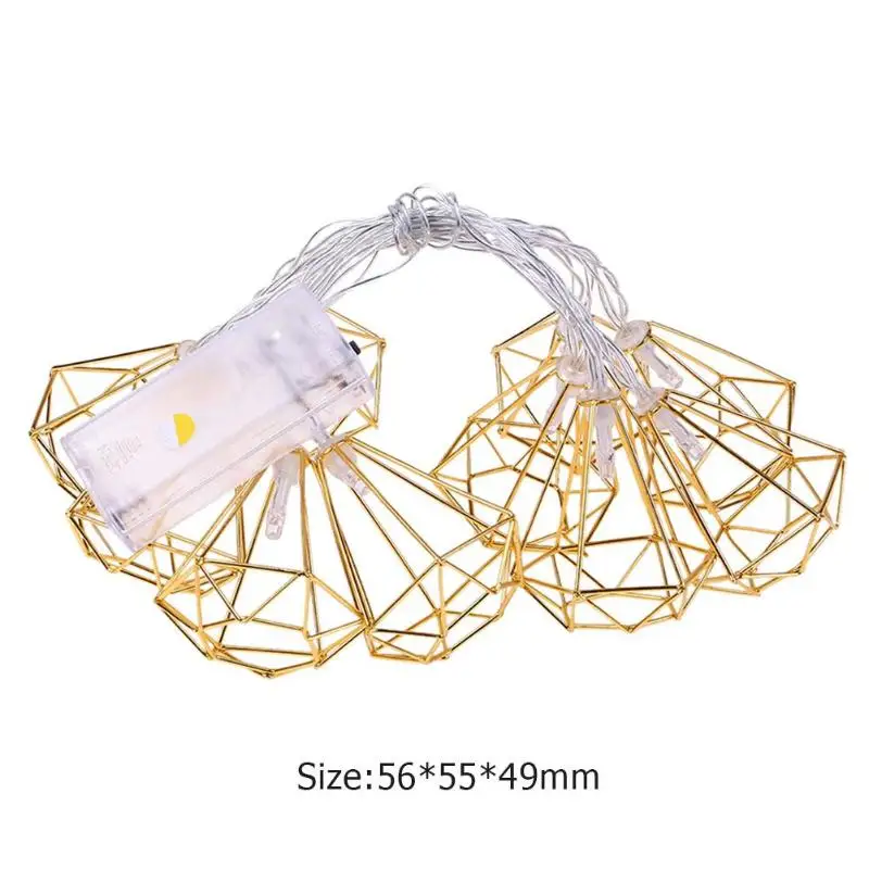 10 LED Copper Wire Battery Lights Energy Saving and Environmental Protection String Retro Iron Metal Wedding Home Decor | Лампы и