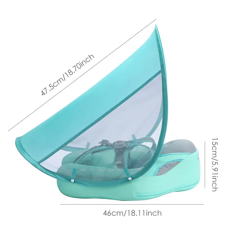 

Baby Swim Float With Canopy Detachable Swim Ring Swimming Trainer For Toddlers Kids Swim Trainer Relaxing