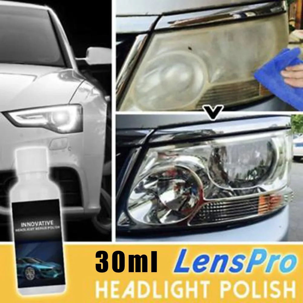 

Universal Headlight Repair Fluid W/ Sponge Oxidation Polish Renovation