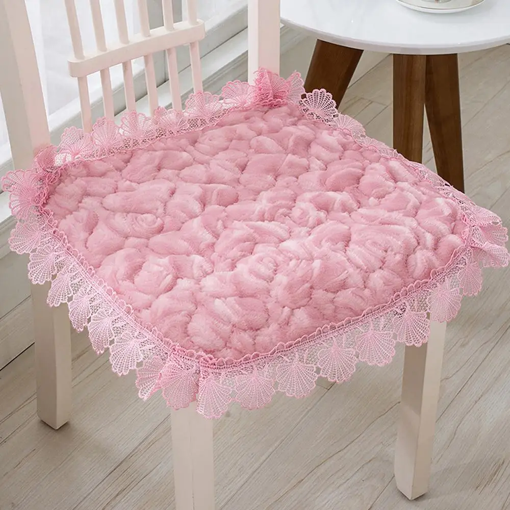 Новый современный дизайн плюшевый квадратный уплотненный стул подушка Кружева