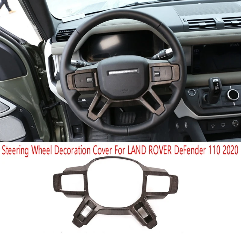 

New Car Steering Wheel Decoration Cover Trim Frame Sticker Car Accessories for Land Rover Defender 110 2020