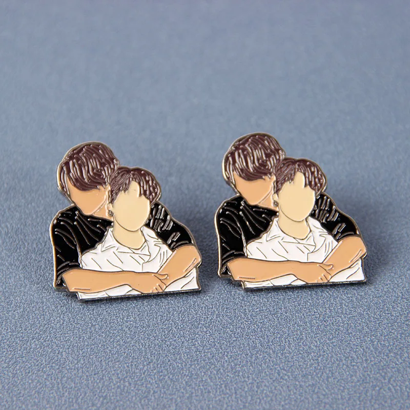 K-pop Band Sweet Jinmin Hugging GAY LGBTQ Pride Enamel Brooch Pin Hat Bag Collar Lapel Pins Badges Fashion Jewelry Accessories | Украшения