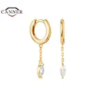 Женские серьги-подвески из серебра 925 пробы с фианитами