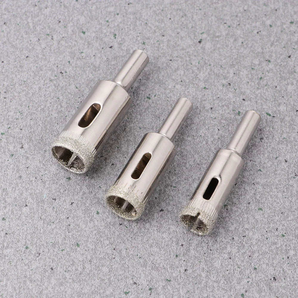 

1 Set of 10Pcs Emery Glass Bit Set Portable Glass Hole Opener Kit Multi-purpose Hole Drilling Bits Kit for Home Studio Store Sil