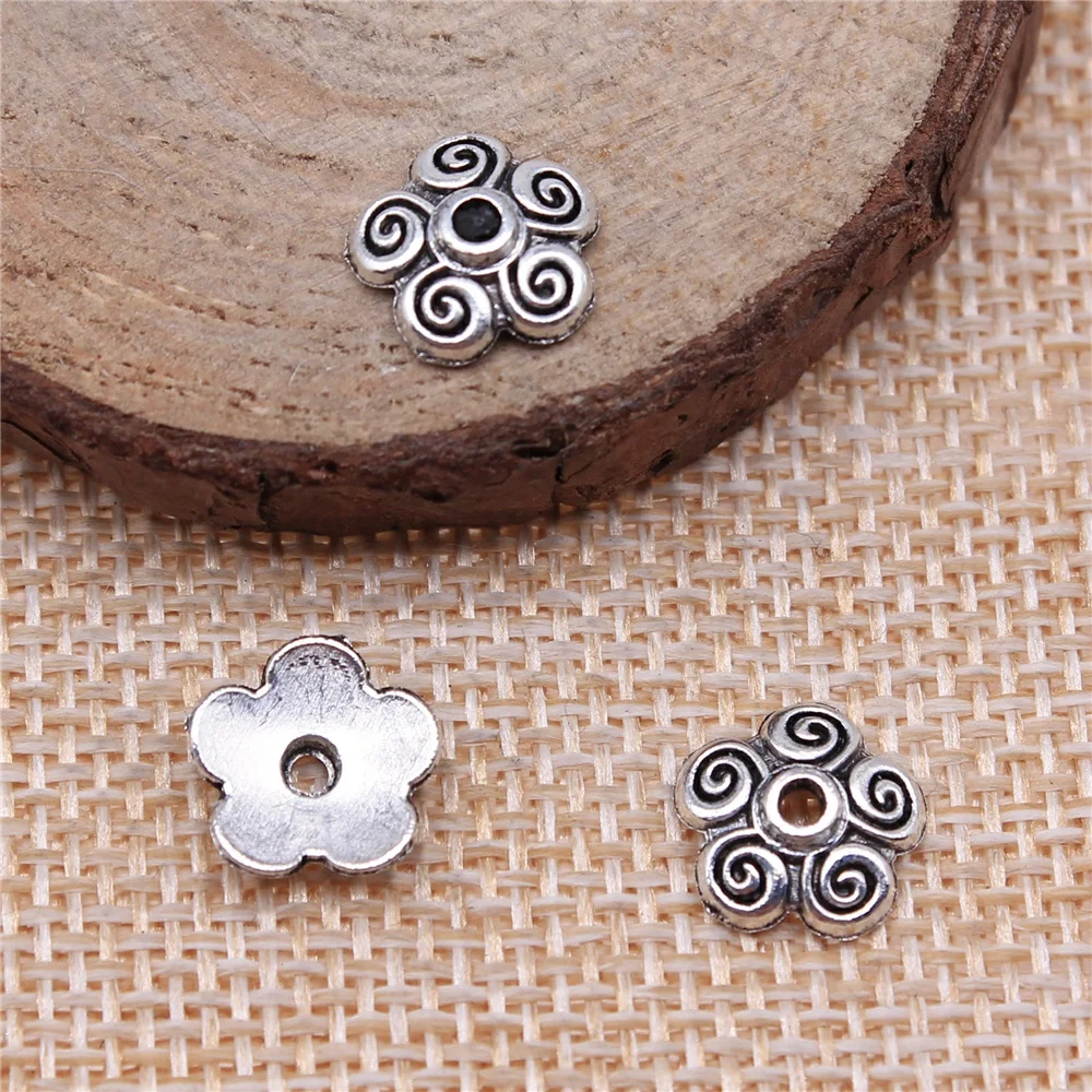 

Wecharms 20pcs 10x10mm Bead Cap Jewelry Beads Caps Jewelry Accessories Making Bead Cap For Jewelry Making