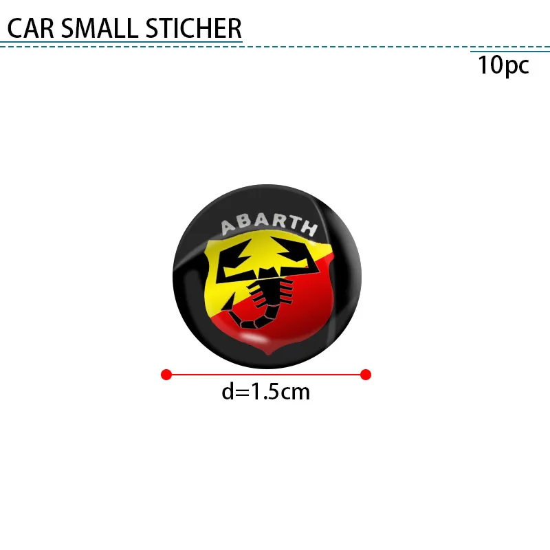 10pcs Car Stickers Steering Wheel Key Decals Decoration for Fiat Punto Abarth 500 Stilo Ducato Palio Auto Gadget Goods | Автомобили и