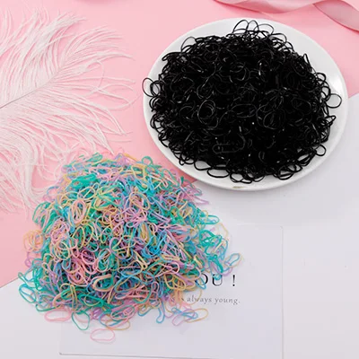 1000pcs 3 1000 шт./партия, одноразовые резинки для волос для девочек, эластичная резинка для волос из ТПУ, держатель для конского хвоста, резинки, Детские аксессуары для волос - Цвет: 1000pcs 3
