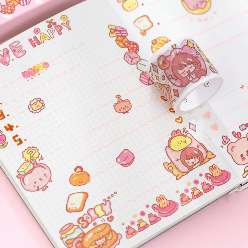 20 Rolls Washi Paper Sweetheart Cartoon Cute Decorative Adhesive Masking Tape Set for Arts Crafts Beautify Journals Planners | Канцтовары