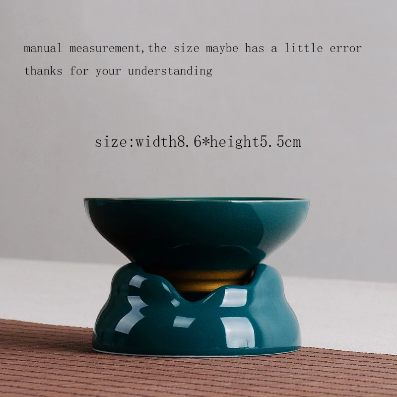 Творческий Фарфор Чай Фильтр Зеленый подглазурного Позолоченные посуда Слива