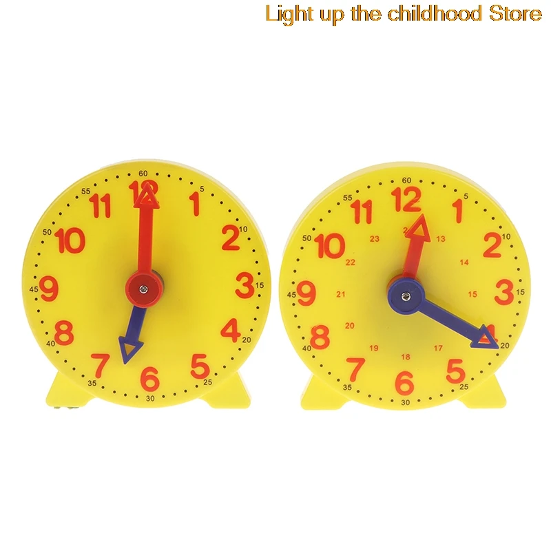 

3 Styles Montessori Student Learning Clock Time Teacher Gear Clock 4 Inch 12/24 Hour