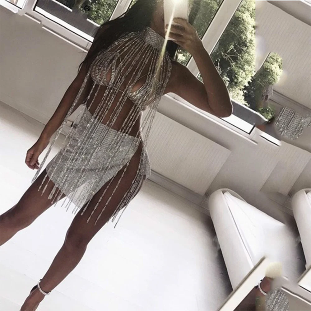 Блестящее Стразы искусственное ожерелье аксессуары для женщин сексуальная