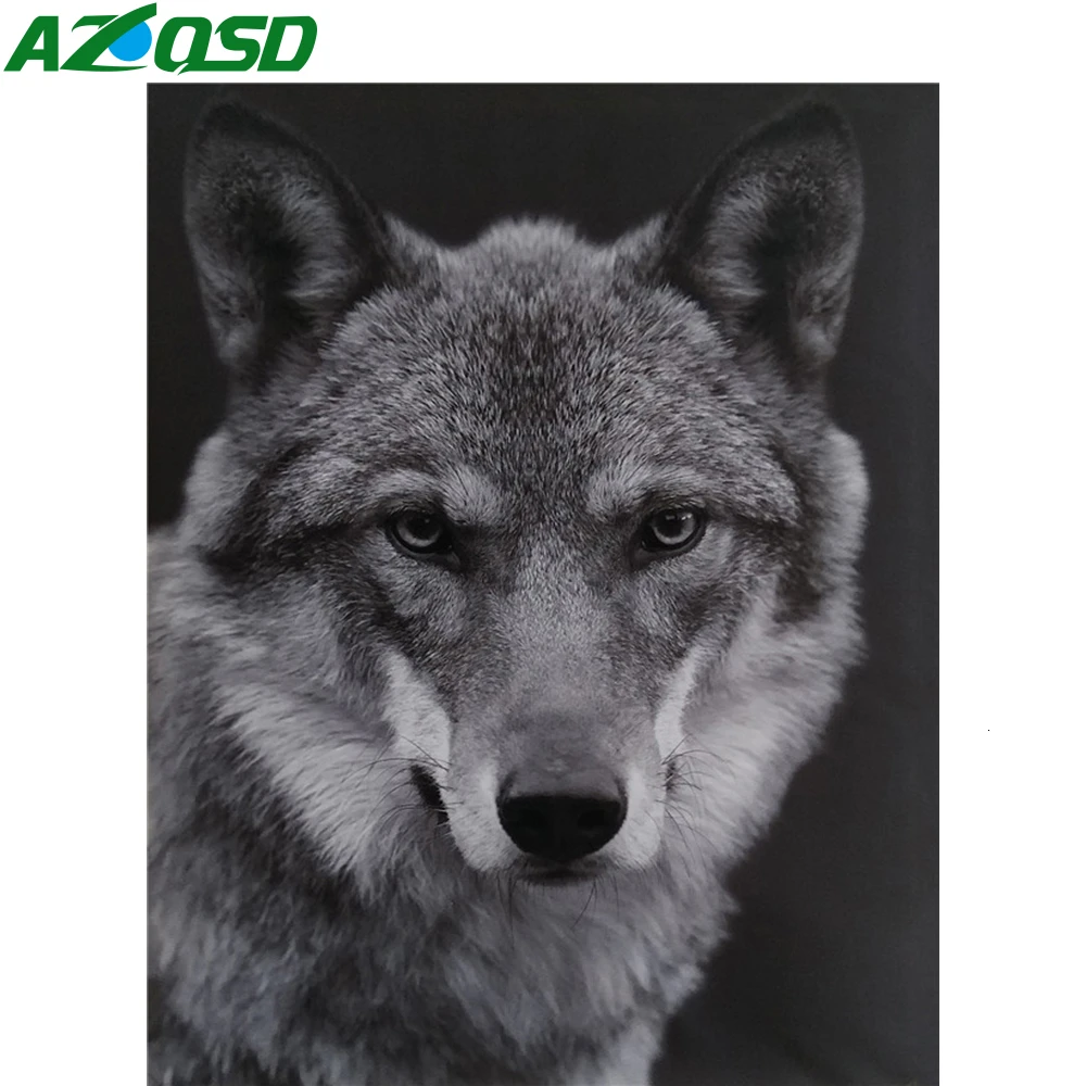 Набор для рисования по номерам на холсте с волком|Картины номерам| |