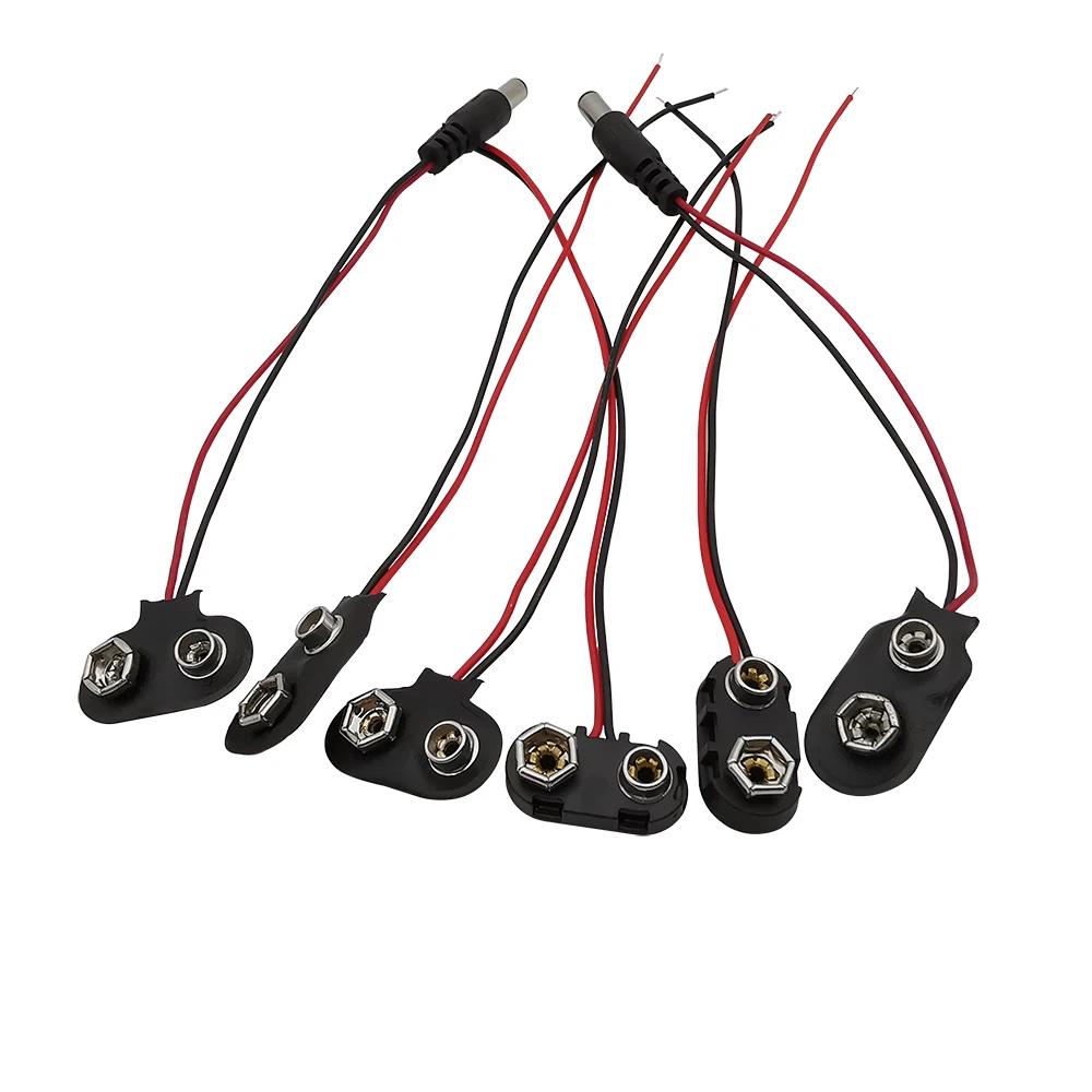 5/10 шт. зажимы-соединители для аккумуляторов 9 В зажимы проводов держатель кабеля