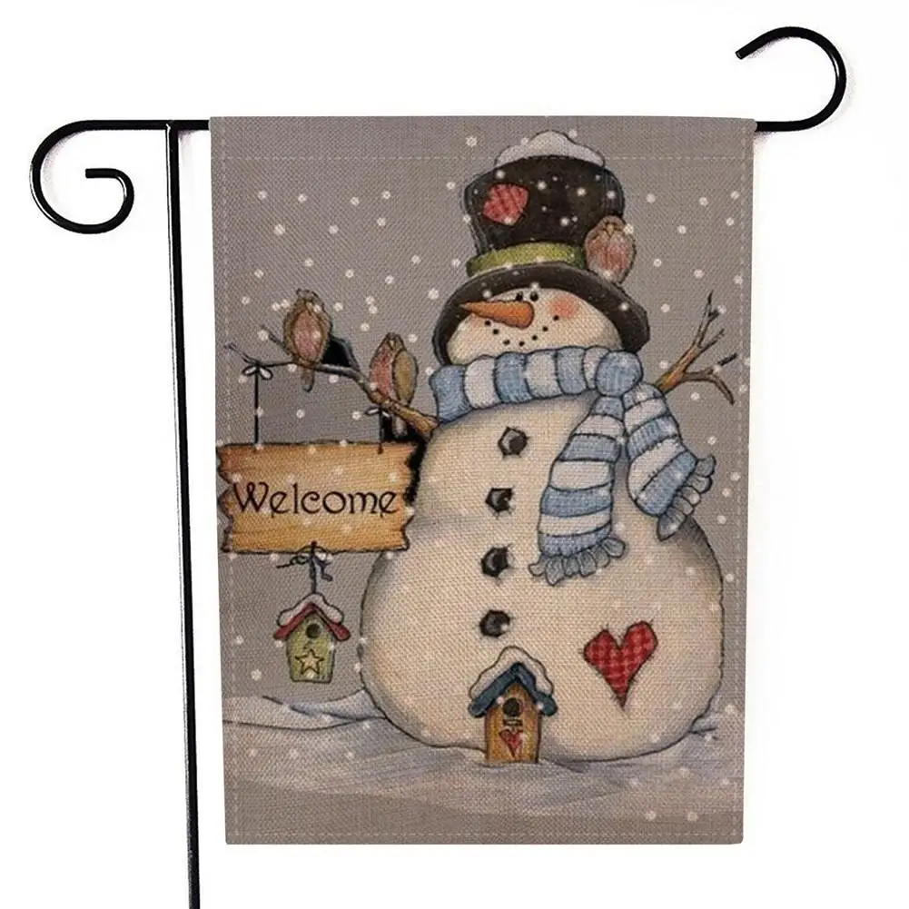 12 * 18-inch welcome garden sign kids Christmas home patio decoration elements draw double-sided seasonal | Дом и сад