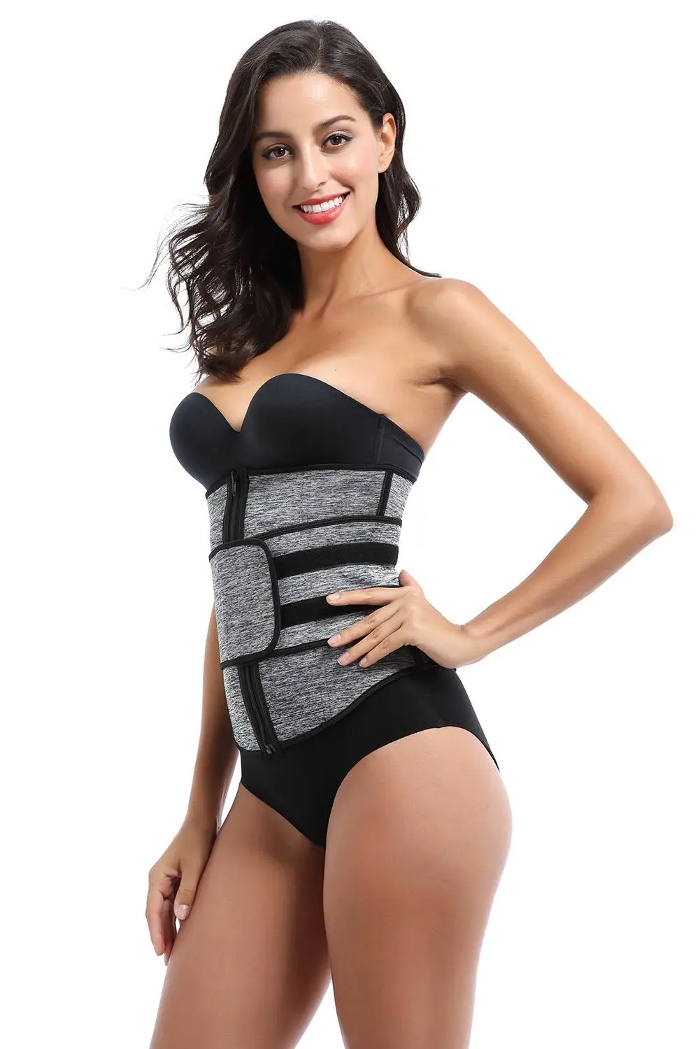 Черный Неопреновый тренировочный пояс для талии корсет тела послеродовые