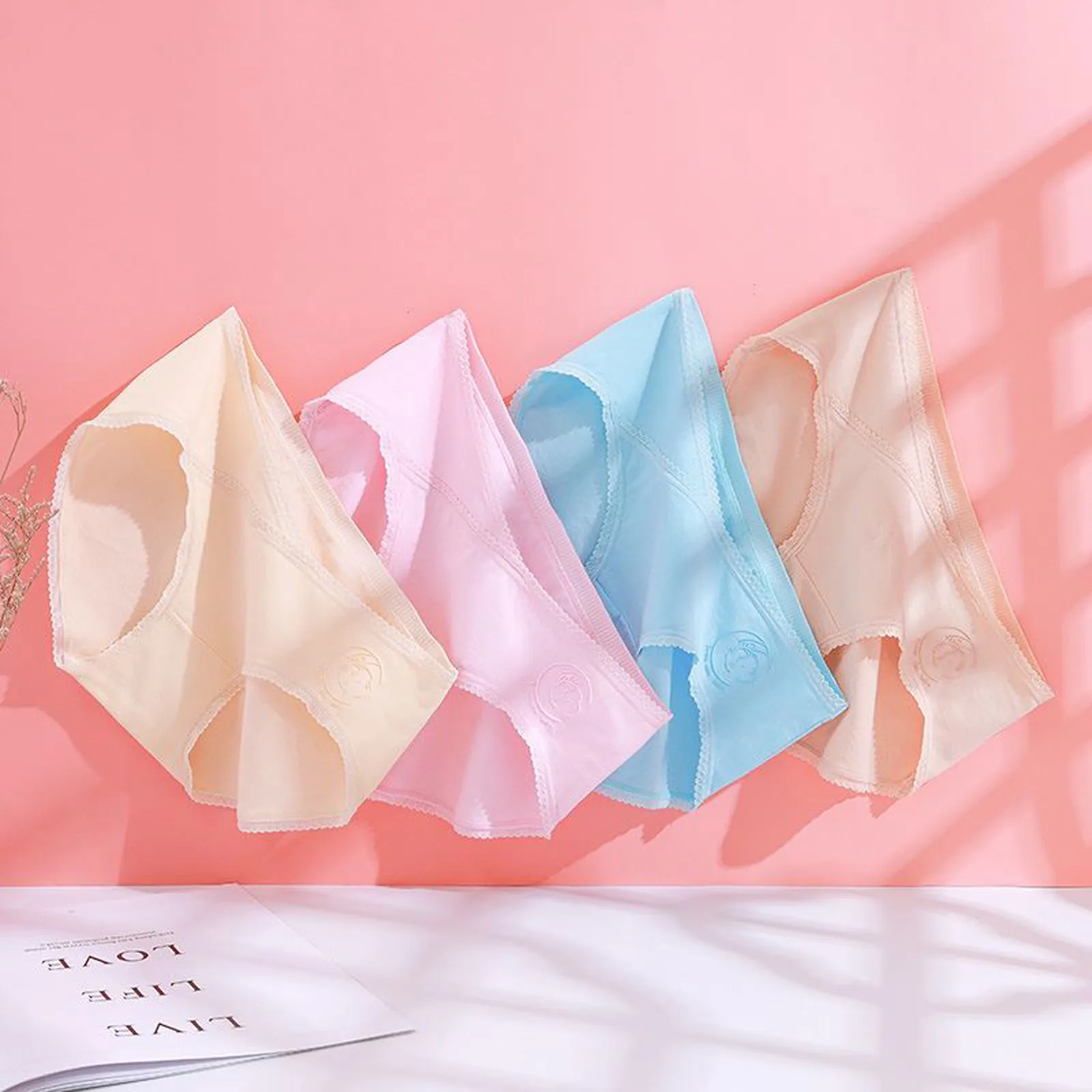 

5pc Women Solid V Shaped Low Waist Pregnant Elasticity Maternity Panties Comfort Breathable Underpants Briefs