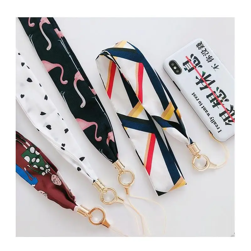 Телефон ожерелье шарфы милый мобильный шнур kawaii полиэстер ремешок для шеи ремешок для ключа удобный USB ключ держатель для телефона слинг