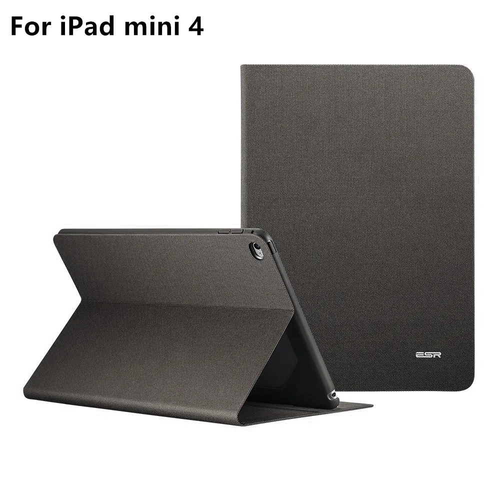 Gray ink-Mini 4 Чехол ESR для iPad Mini 5 mini 4 3 2 1 чехол из ткани Оксфорд с трехслойной подставкой с функцией автоматического сна/пробуждения смарт-чехол для iPad Mini 5 - Цвет: Gray ink-Mini 4
