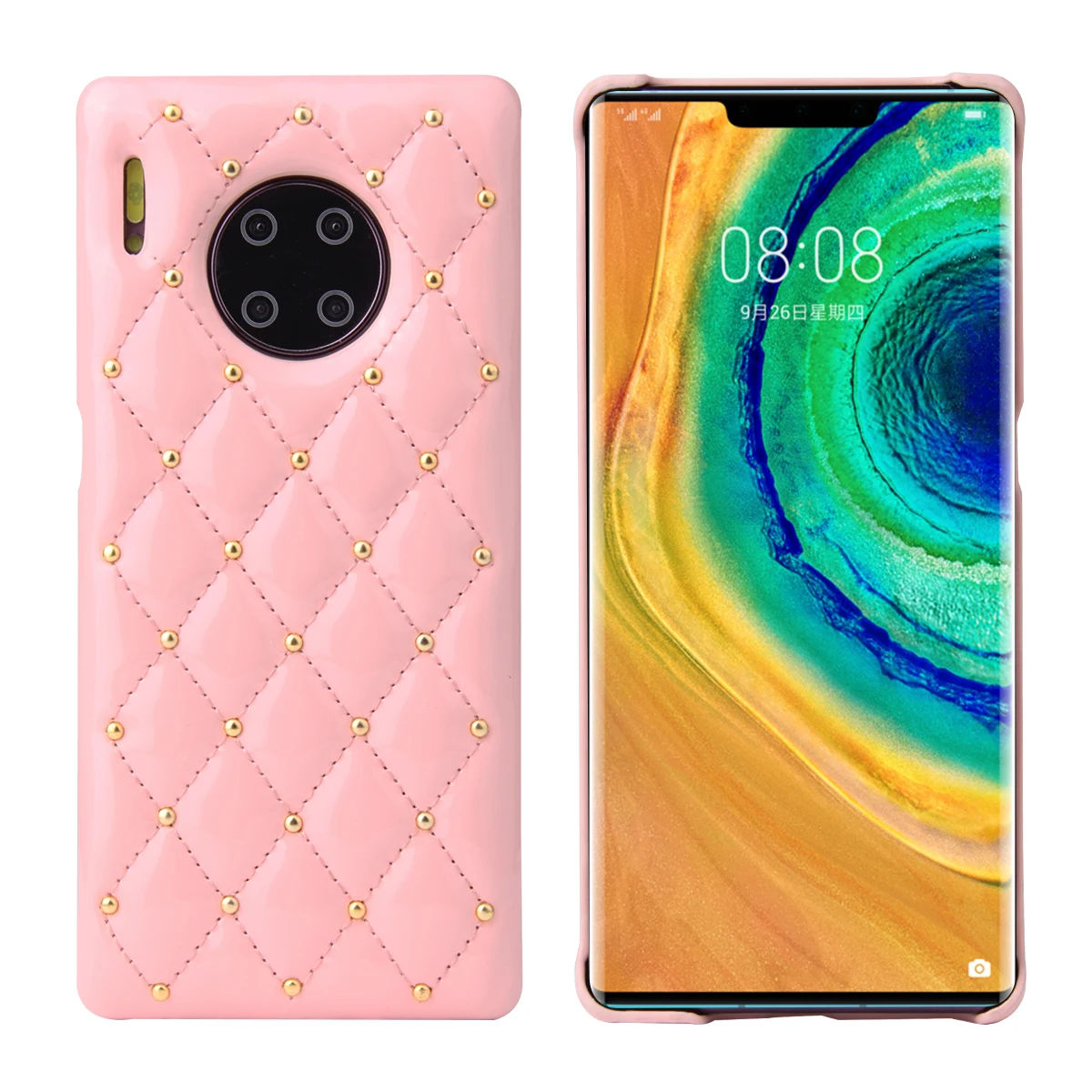 Чехол LISCN из искусственной кожи с заклепками для Huawei P20 30 40 P20Pro P30Pro P20Lite Mate20Lite 30Pro
