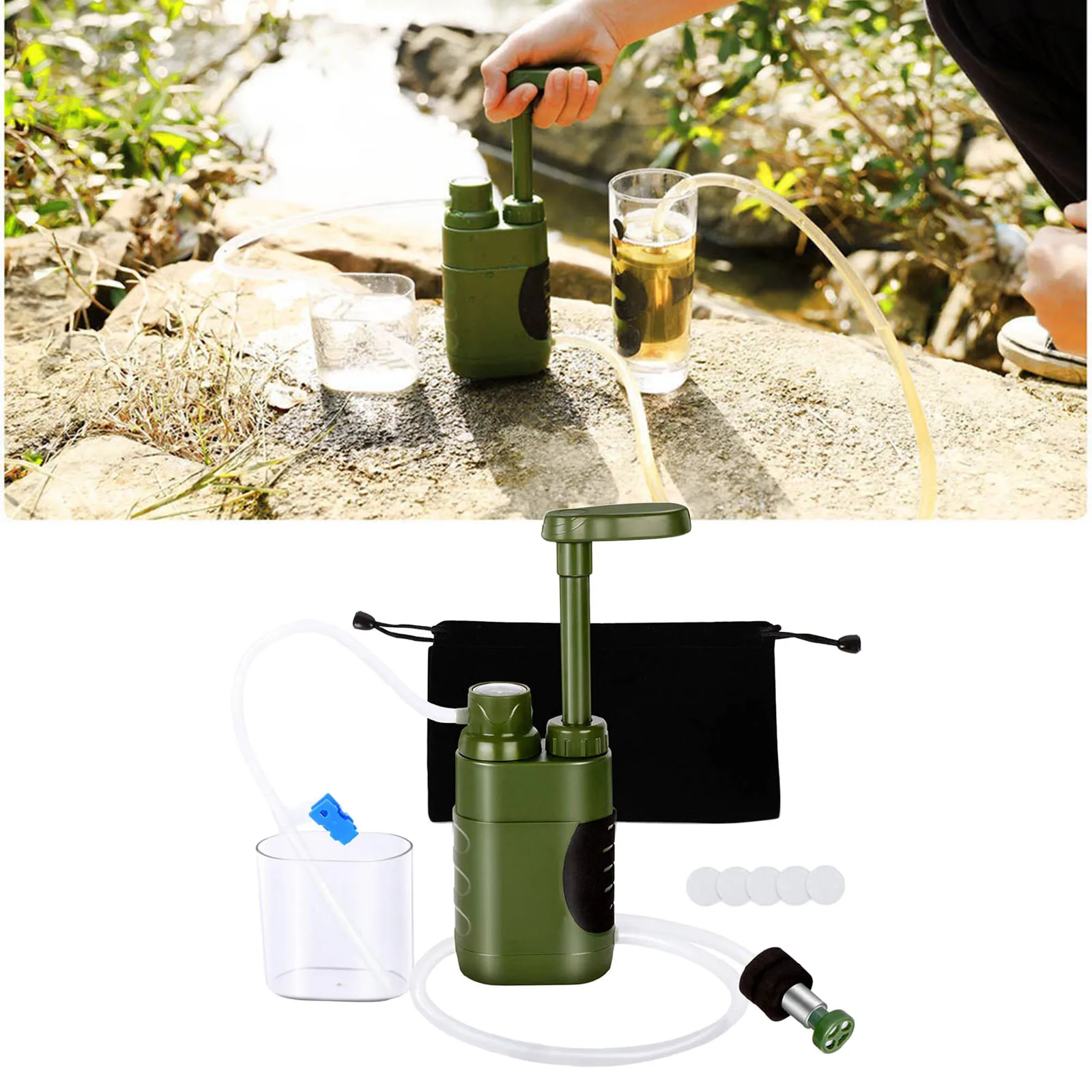 

Outdoor Survival Water Filter Purifier Filtration Emergency Preparedness