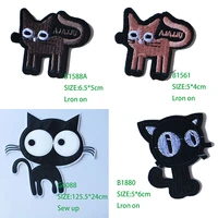 cute small animal cartoon 3d cat patch for clothing sticker for children boy girl diy patches t shirt heat transfer badges