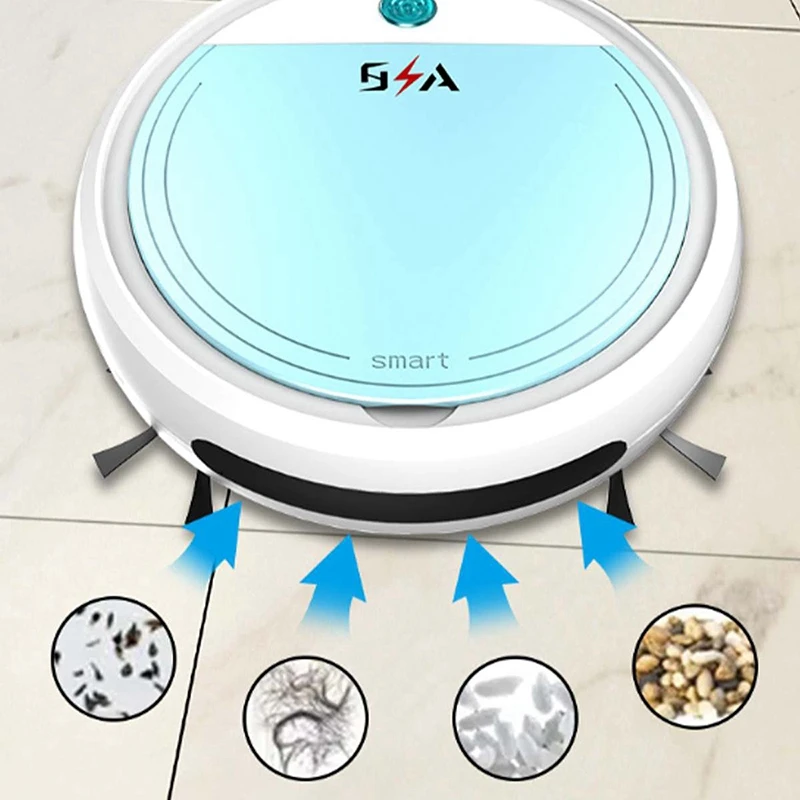 Перезаряжаемый умный робот 4 в 1 3200Pa USB Авто УФ стерилизатор сильный всасывающий