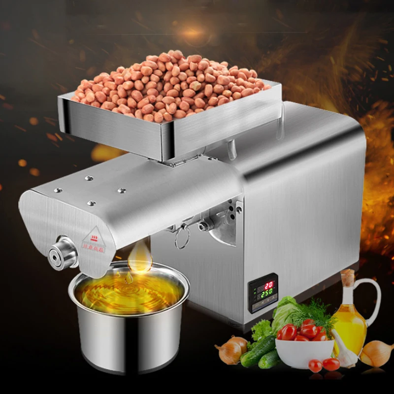 

Household Oil Press Machine Automatic Peanut Sunflower Sesame Oil Extractor Intelligent Temperature Control Kitchen Appliances