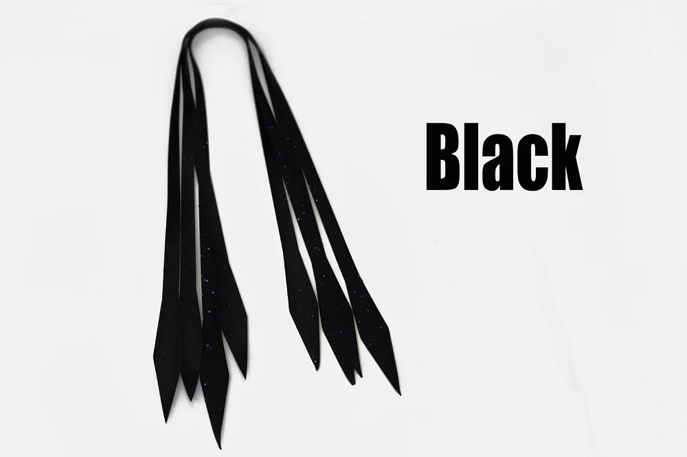 Black Tigofly 20 шт./партия рыболовные Силиконовые юбки DIY SpinnerBait Buzzbait кальмары резиновые приманки с крючками делая Стример Летать связывая материалы - Цвет: Black