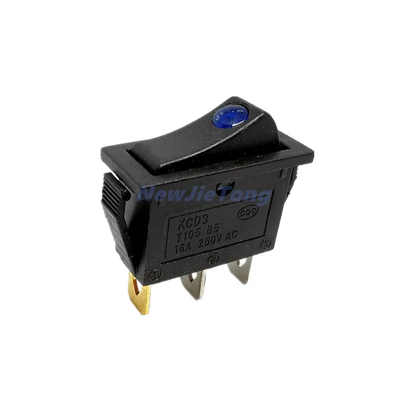 1 шт. KCD3 клавишный переключатель ВКЛ./ВЫКЛ. 3Pin фиксация 16A 250VAC с точечным