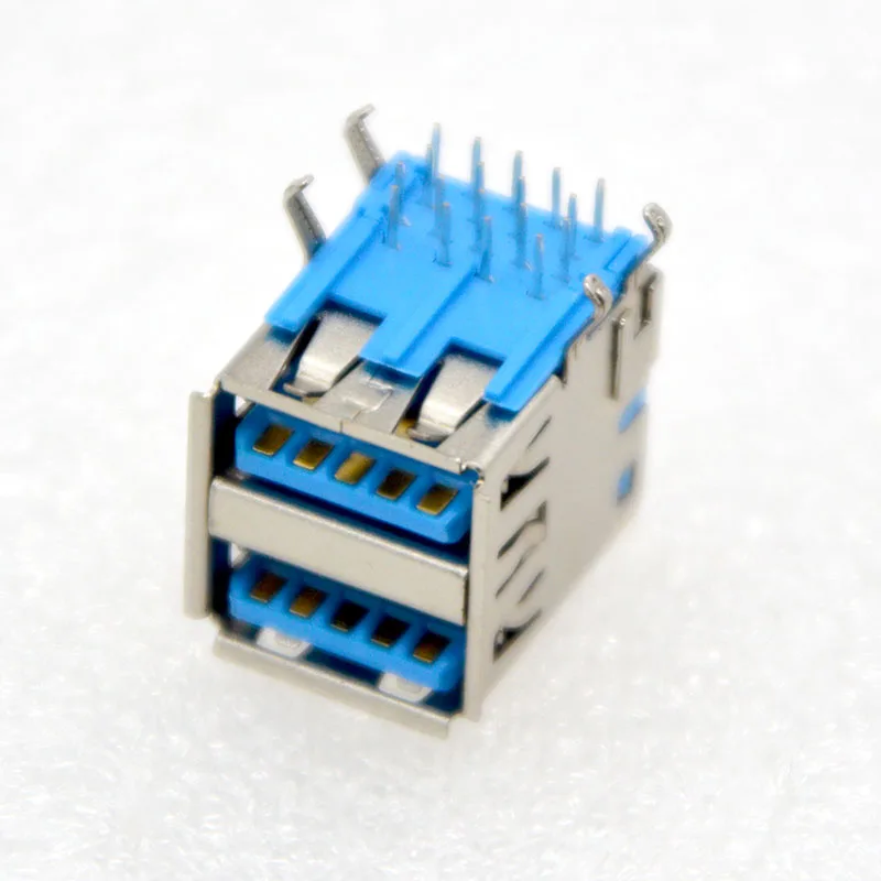 GONGFENG 100 шт. Новый 3 0 USB AF разъем типа A 90 градусов PCB двойной интерфейс женский