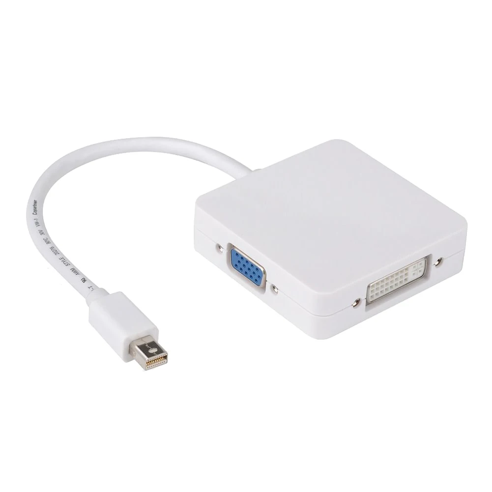 3 в 1 displayport DP Thunderbolt к VGA HDMI DVI совместимому с конвертер Кабель адаптер для Mac Mini Pro