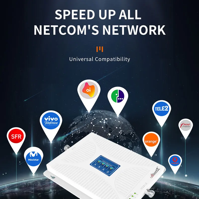 Четырехдиапазонный сотовый усилитель Callboost gsm 2g 3g 4g сигнальный 800 1800 2100 2600