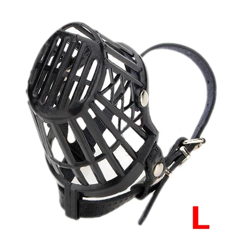 Dog Pet Puppy Muzzle Basket Cage  L