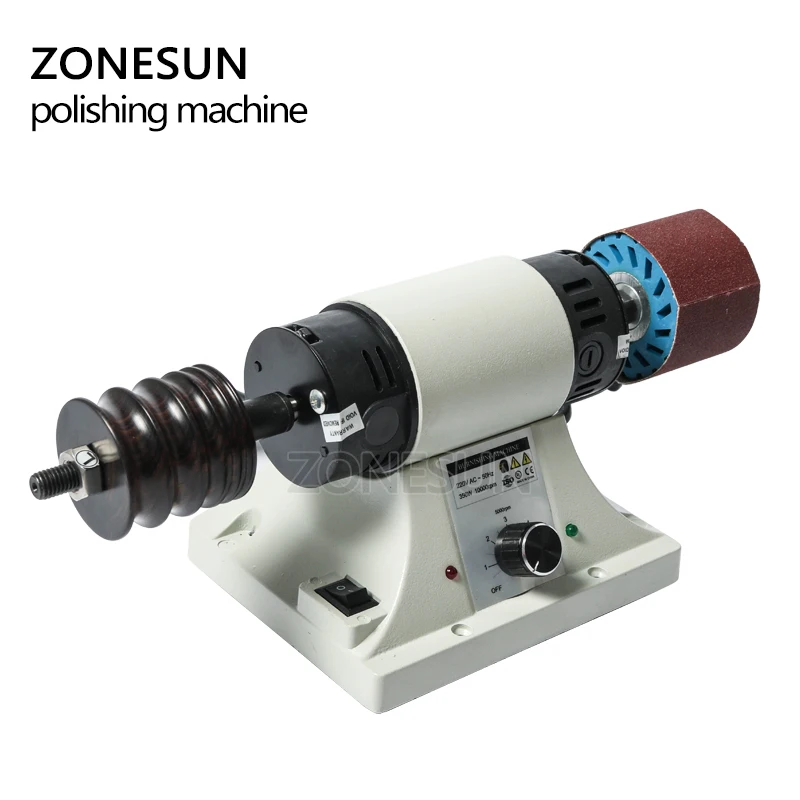 ZONESUN-m&aacute;quina de pulido de cuero curtido vegetal, Mini pulidora de bordes de cuero de escritorio, herramienta pulidora lateral de 220V-3
