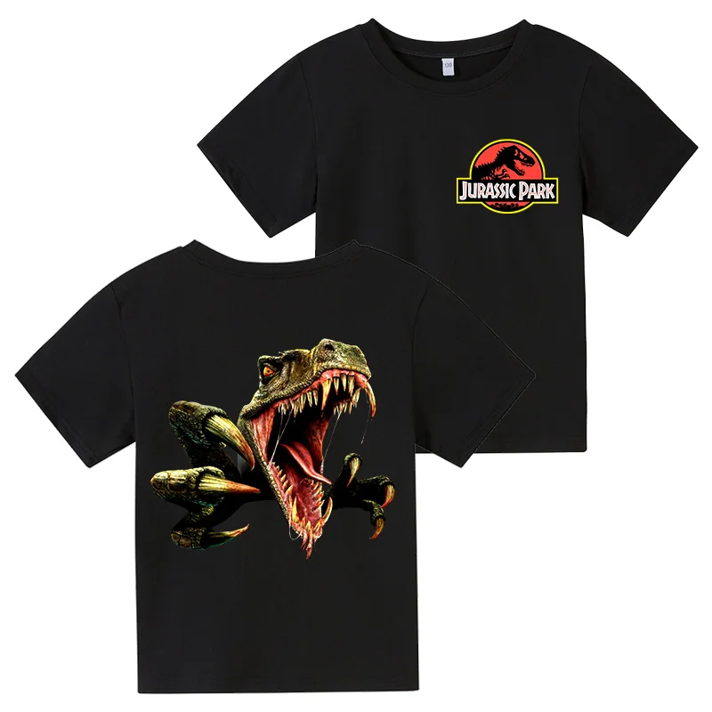 

2021 Summer Style TShirt girl Harajuku Shirt Funny anime clothes Jurassic Park Design boy Short Sleeve Top Tee Streetwear Tshirt