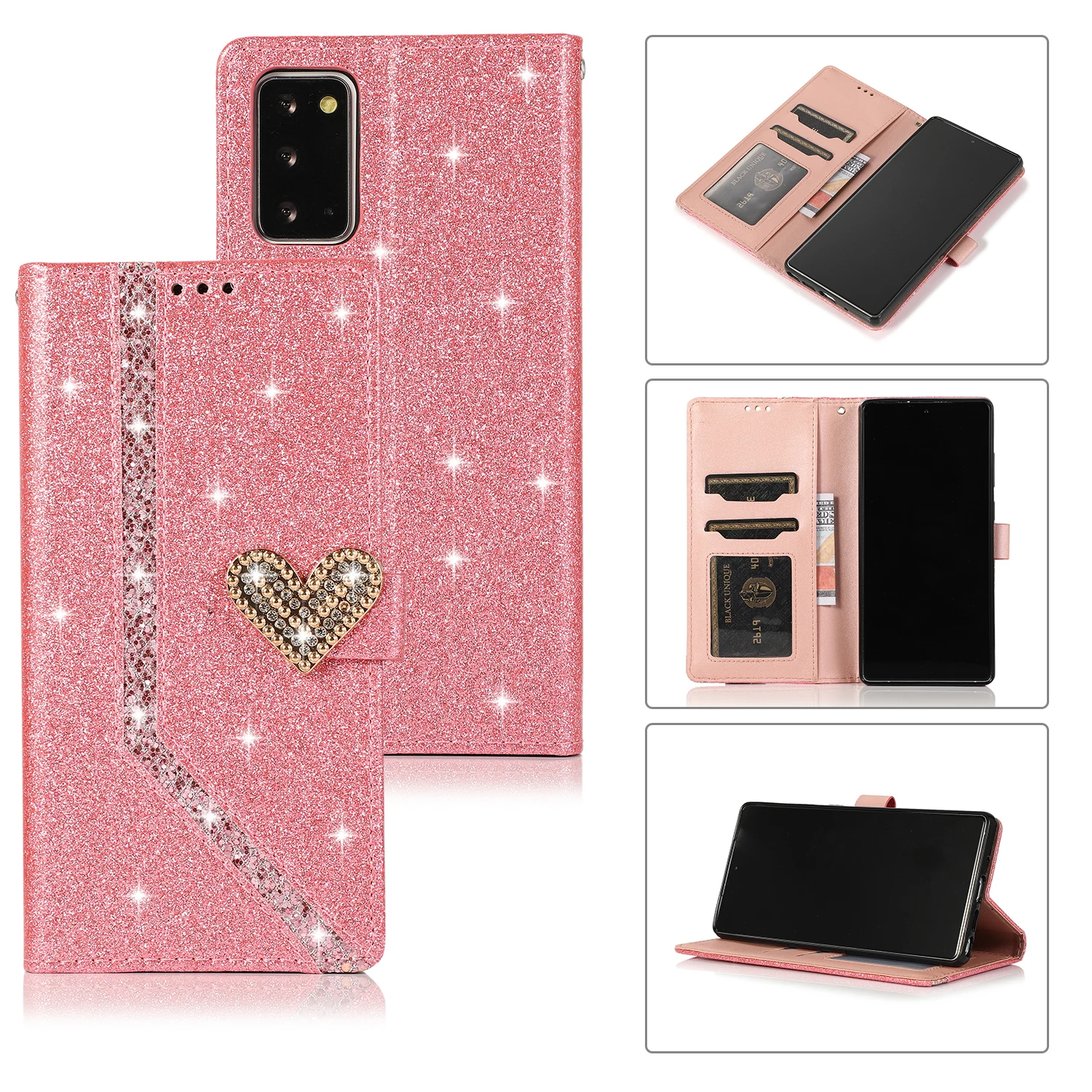 

Luxury Slim Fit Premium Leather Cover For Samsung A510 A520 A8 A8Plus A7 A6 A9 A30 A50 A70 A51 A71 Note20 Wallet Card Slots Case