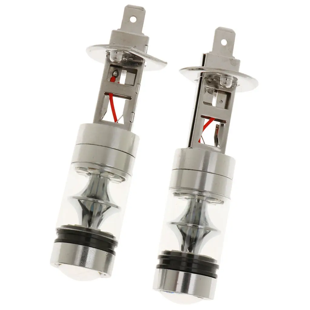 

2X H1 10000K 100W LED 20SMD Projector Fog Driving Light Bulbs Auto Blue