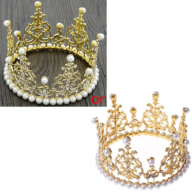 

Реквизит для фотосъемки новорожденных с короной и жемчугом стразы аксессуары для фотосъемки на день рождения