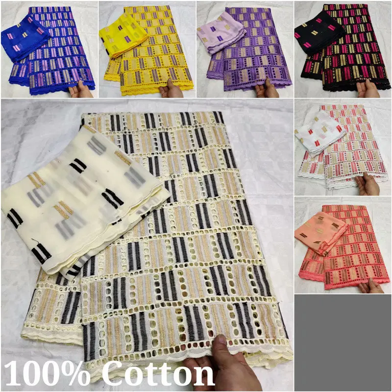 Африканский ALUMO хлопковое кружево швейцарская вуаль ткань высокого качества в