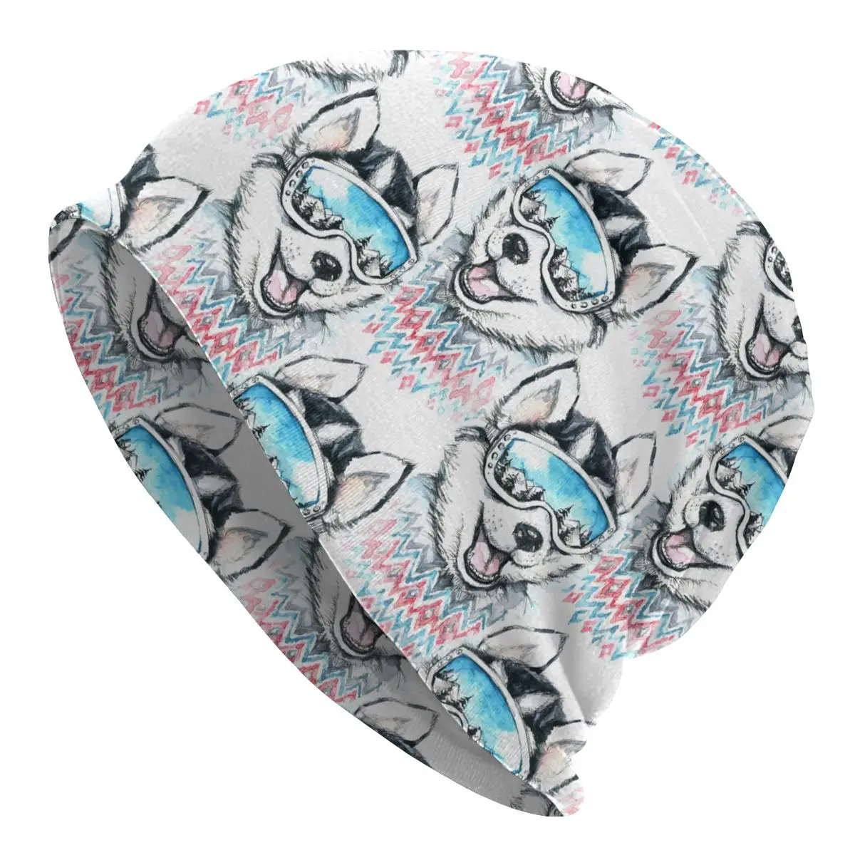 

Шапка-бини с акварельным узором и принтом животных для мужчин и женщин