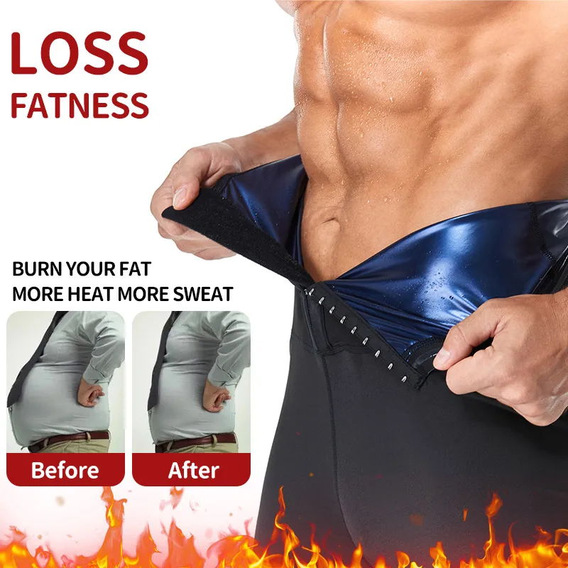 Slimming Body Shaper Men Tummy Control Shorts Lose Weight Man Thermal Sauna Sweat Half Pants Burns Fat Abdomen Reducer Fitness