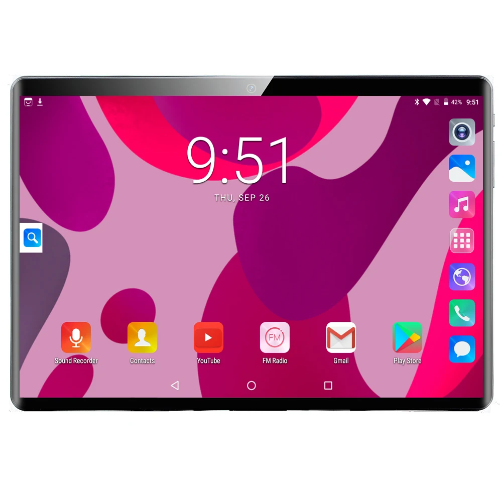 Супер закаленное стекло 2.5D 10 дюймов 3G Android 9 0 планшетный ПК четырехъядерный 32 Гб ROM