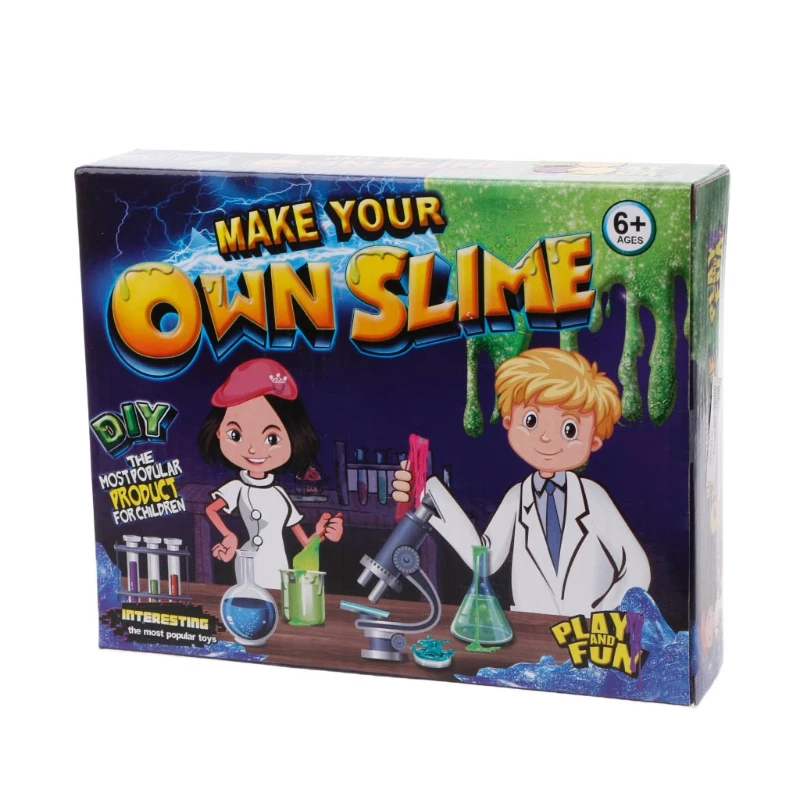 Slime Kit Сделай Сам научная лаборатория для детей светящиеся шары блестки инструкции мерный стакан Q6PD