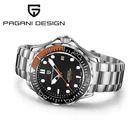 Часы PAGANI Мужские механические, брендовые автоматические водонепроницаемые с керамическим корпусом, с браслетом из нержавеющей стали