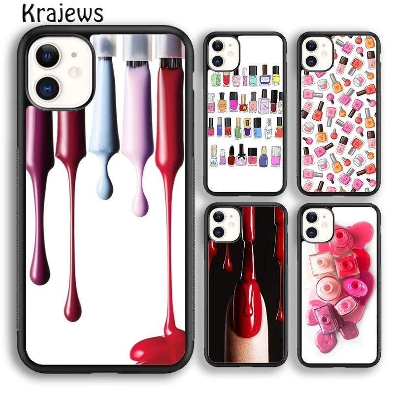 Krajews лак для ногтей телефона с коллажем и чехол iPhone 5s 6s 7 8 plus X XS XR 11 12 pro max Samsung Galaxy S7